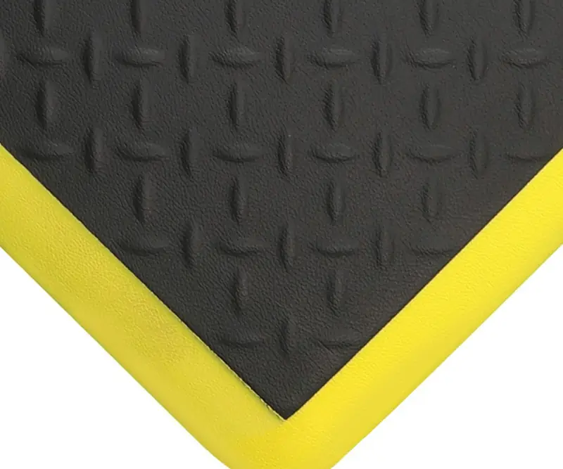 COBAelite Diamond Anti Fatigue Mat Bland and Yellow